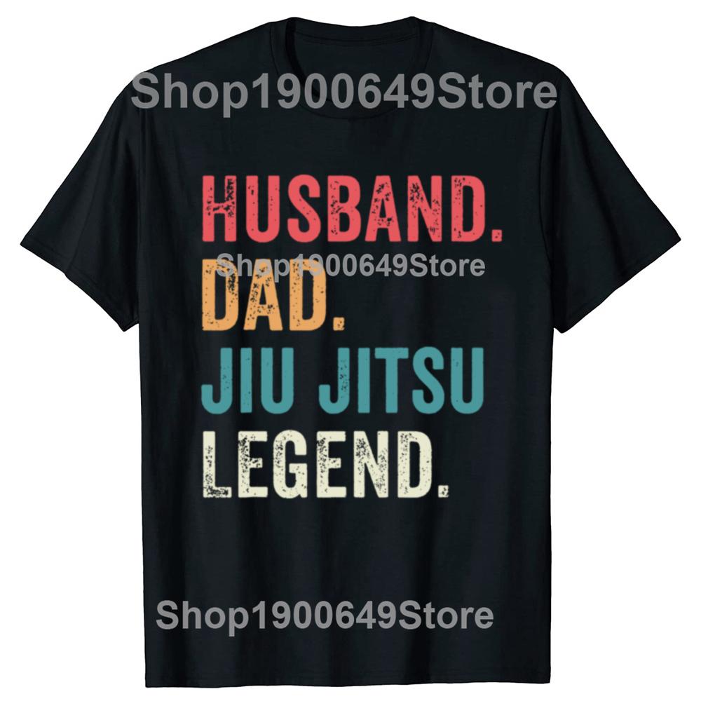 Funny Dad Husband Jiu Jitsu Legend Jiu Jitsu Dad Father's Day T-shirts Men Casual Tshirt Cotton Loose Oversized T Shirt Summer