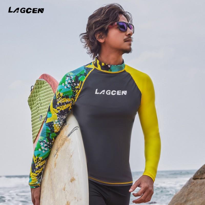 Mens Quick-Dry UV Protection Rash Guard Swimwear Diving Surfing Snorkeling Water Sports Performance Gear