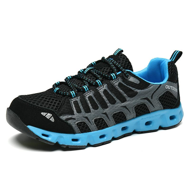 Весенняя уличная дышащая сетка для вейдинга, легкая обувь для ходьбы по ручьям, нескользящая обувь для хайкинга и пешего туризма, мужская