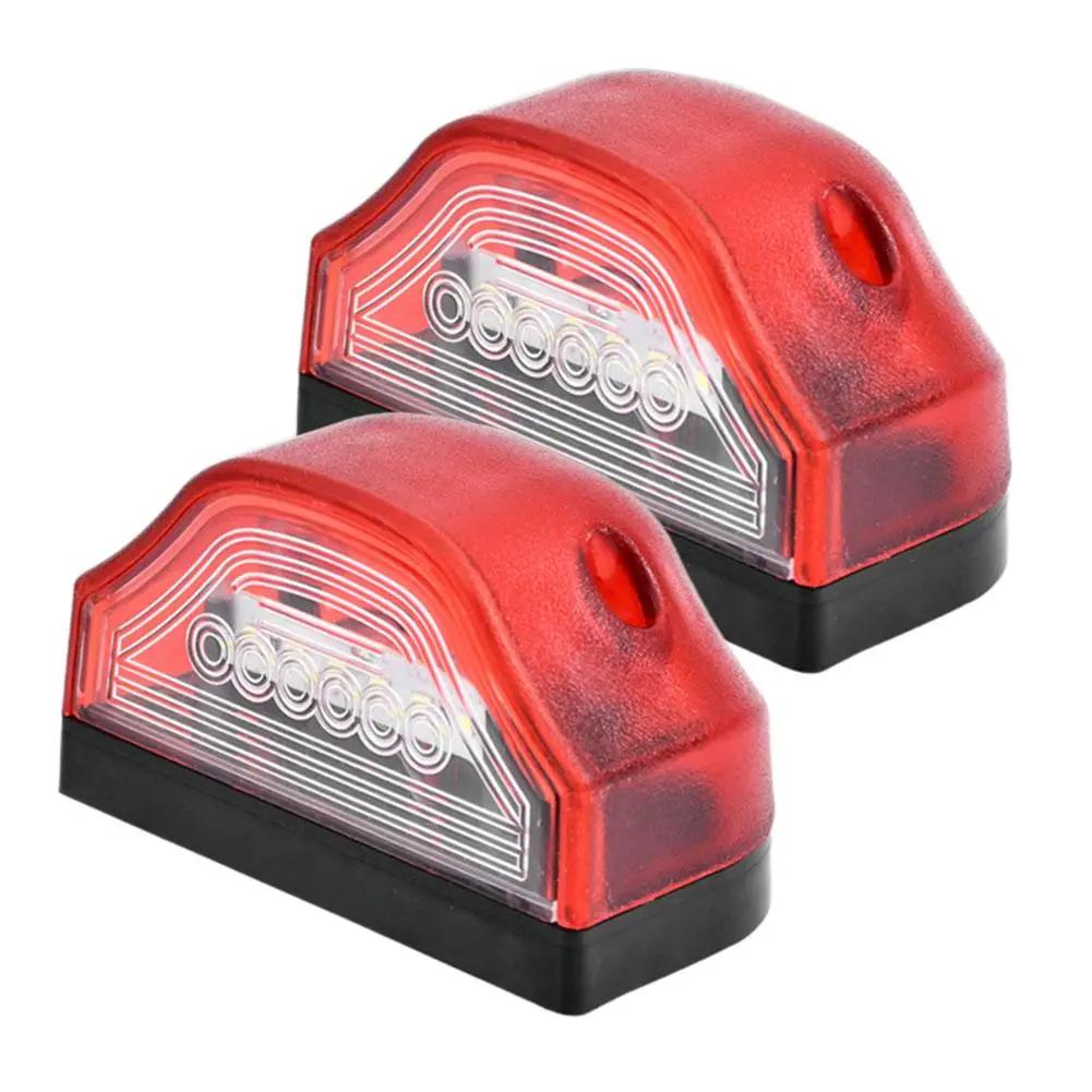 Универсальный светодиодный фонарь номерного знака 24 В, 6-светодиодный фонарь номерного знака грузовика с белым светом, Сменный фонарь для прицепов и O1I8