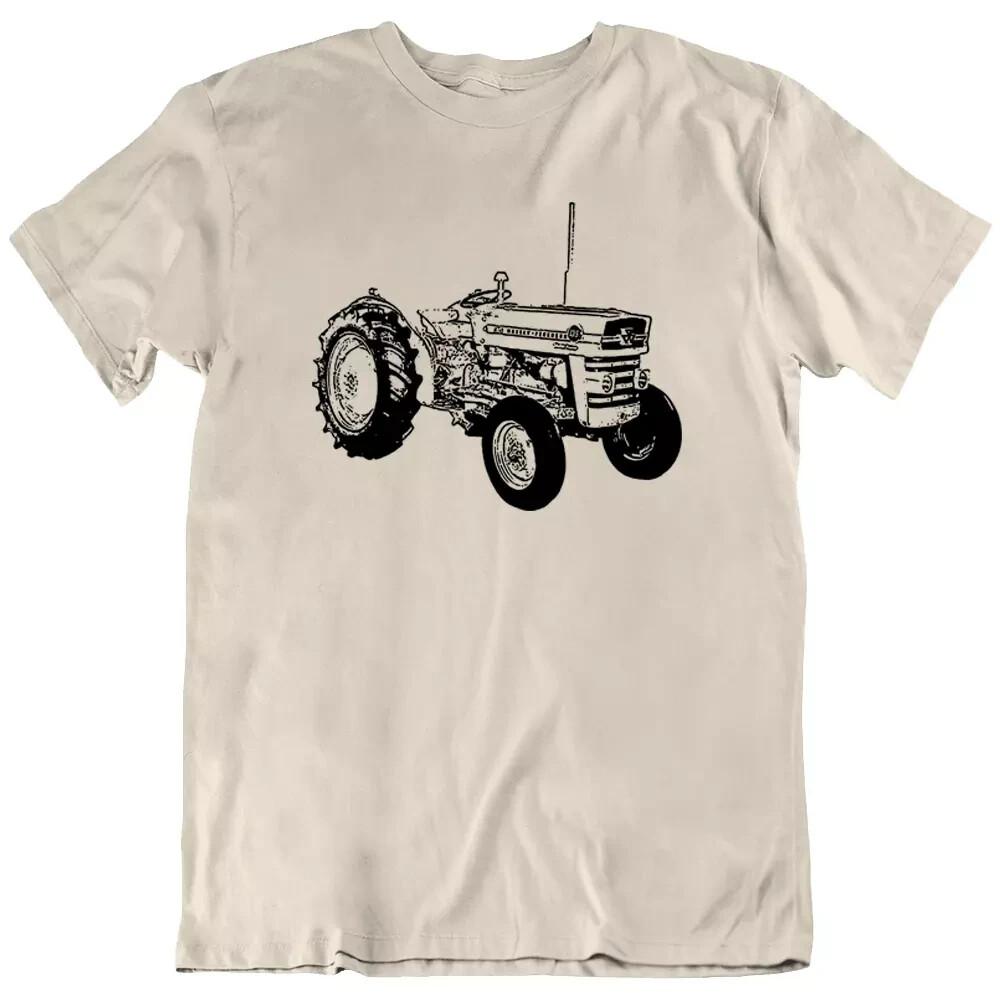 Трактор Massey Ferguson Mf 135 Сельскохозяйственная Машина Футболка Футболка Подарок Новый