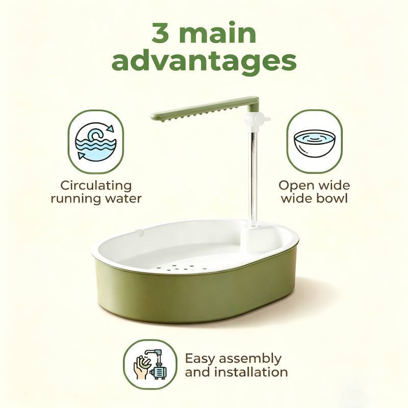 Bird Bath Circulation Pump For Parrots And Canaries With Automatic Rain Shower System