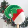 Рождественская шапка эльфа с колокольчиками красного и зеленого цвета с красными полями для рождественских вечеринок, костюмов и косплея