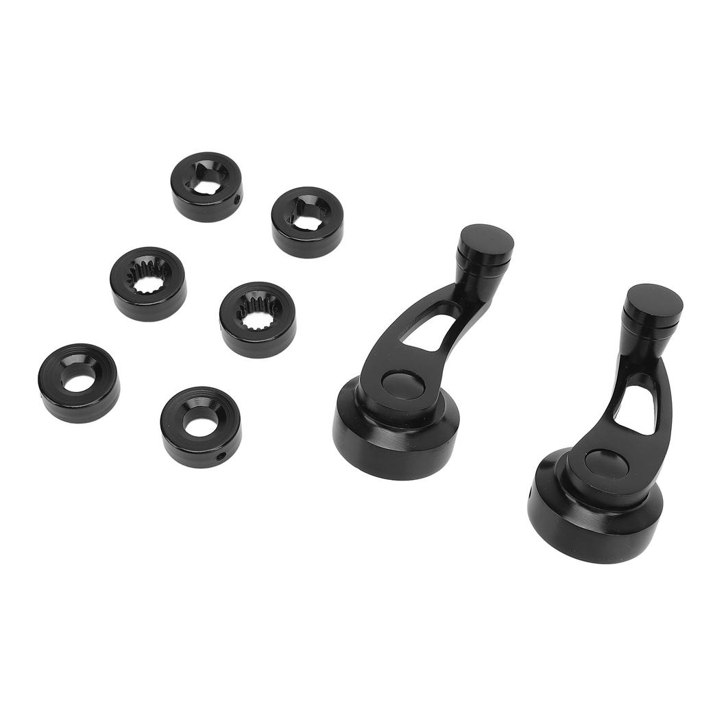 3 Inch Car Door Crank Handle Black Aluminum Alloy Comfortable Grip Auto Retro Door Handles Set Replacement for Mustang