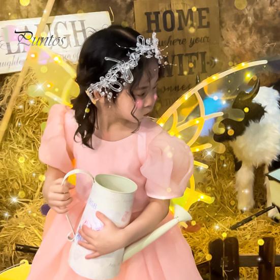 Светодиодные крылья бабочки с музыкой и огнями для девочек, рождественские костюмы фей, регулируемые ремни, рюкзак для больших собак, принцесса-фея