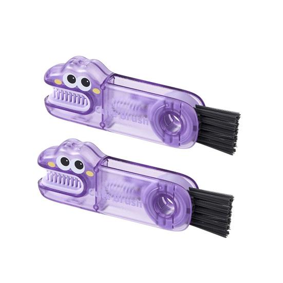 2/3 шт. 3 в 1 Щетки для чистки Мультяшный дизайн Пищевой Нескользящая ручка Щетка для зазоров Портативная Длинная щетина Очиститель для бутылок