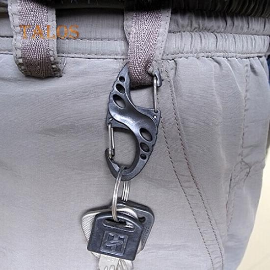 Talos 5 шт. практичный уличный S-образный пружинный крючок-карабин для кемпинга и пешего туризма, брелок с крючком-крючком