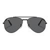 Солнцезащитные очки RayBan Aviator с зеркальным боковым логотипом Металлические Унисекс Пара Черные