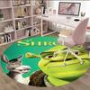 1pc Shrek1 Print Round Carpet Chair Round Carpet Suitable for Bedroom Living Room Home Decorative Carpet
