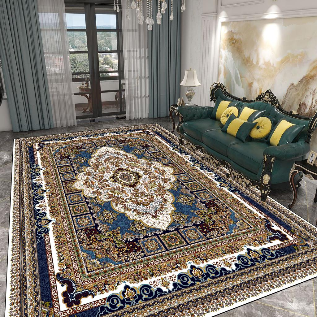 Персидский винтажный ковер Большая площадь Гостиная Декоративные ковры Классический Легкая роскошь Декор спальни Ковер Нескользящий Моющийся Напольный коврик