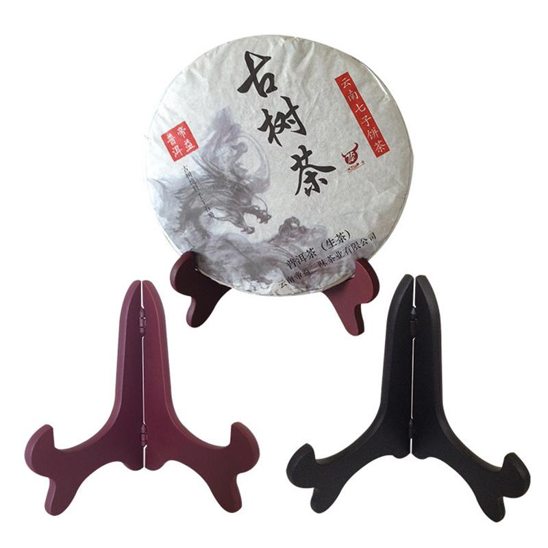 1Pc Wooden Display Stand Dish Rack Plate Bowl Frame Photo Book Pedestal Holder