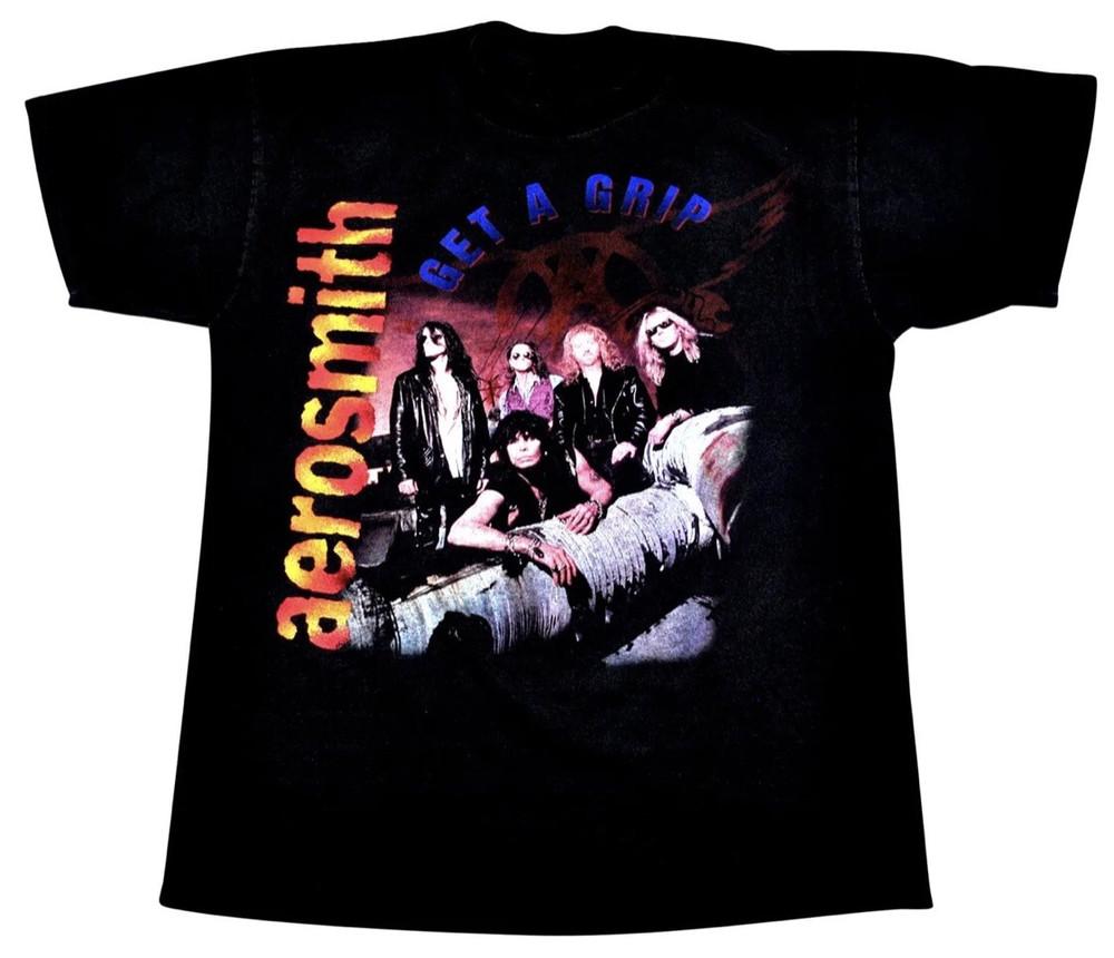 Винтажная футболка Aerosmith Get A Grip Подарок для фанатов Черная S-5XL LL380
