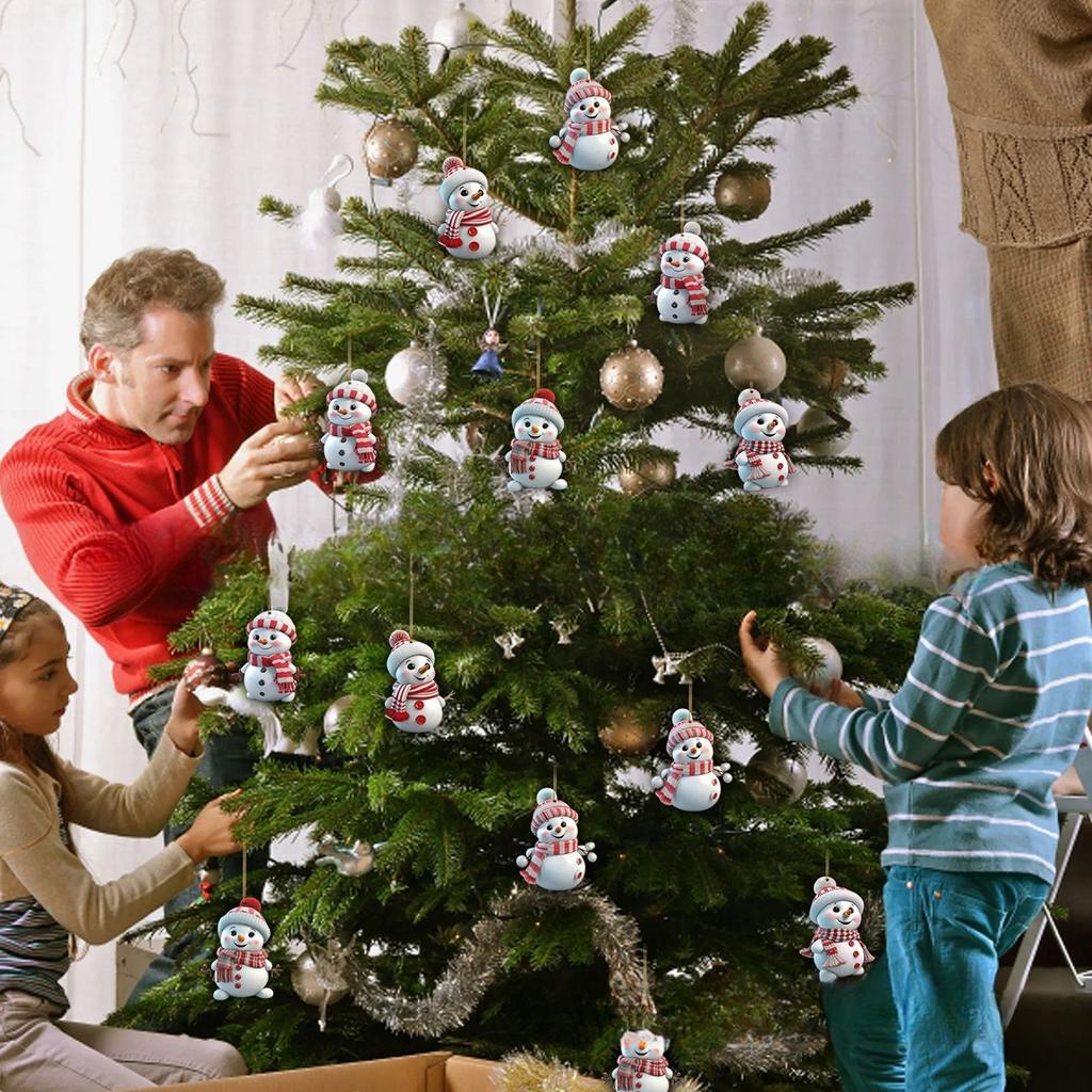 2 шт. Рождественское украшение Подвеска 2D Акриловый мультяшный Рождественский снеговик Домашний Сад Рождественская елка Подвеска Украшение для вечеринки