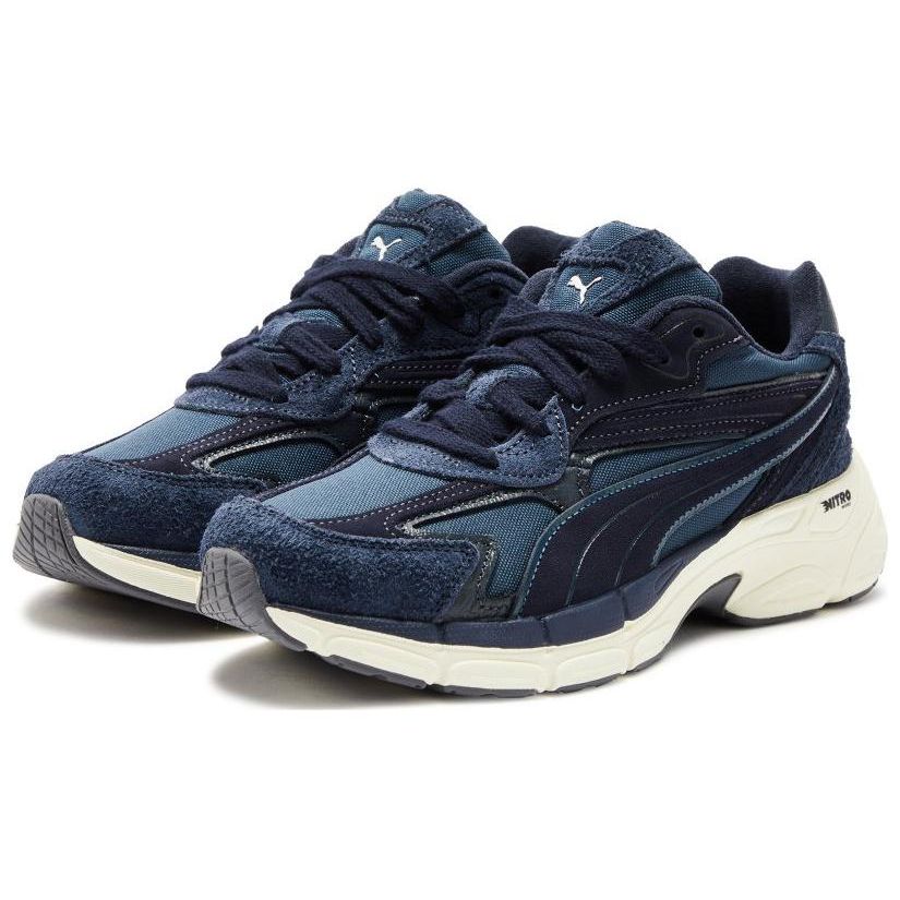 Puma Teveris Nitro Кожа Поношенные Спортивные Удобные Повседневные Низкие Кроссовки для Образа Жизни Унисекс Синие 390033-05
