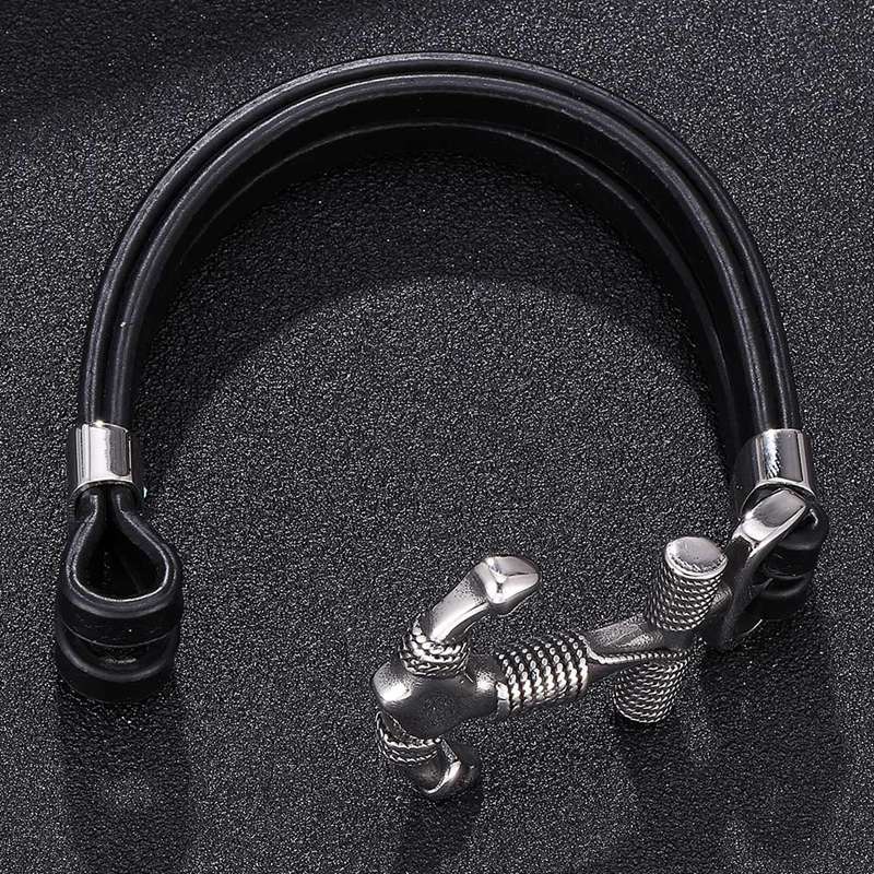 Мужской браслет Браслеты с якорем Ювелирные изделия Мужские многослойные кожаные браслеты Модный ювелирный подарок BB785