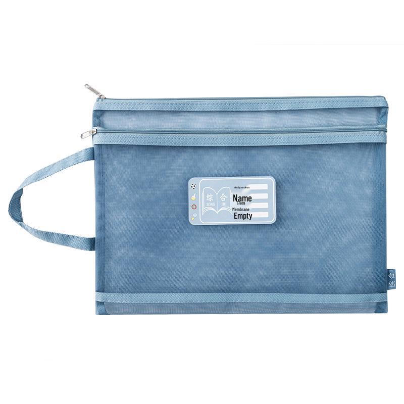 Двухслойная папка для файлов формата А4 и пенал в стиле Моранди для студентов и беременных женщин