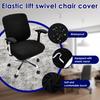 2 Groups Computer Chair Seat Cover Set Scratch Resistant Stretch Fit Desk Rotating Seat Slipcover Set With Elastic Band for Home
