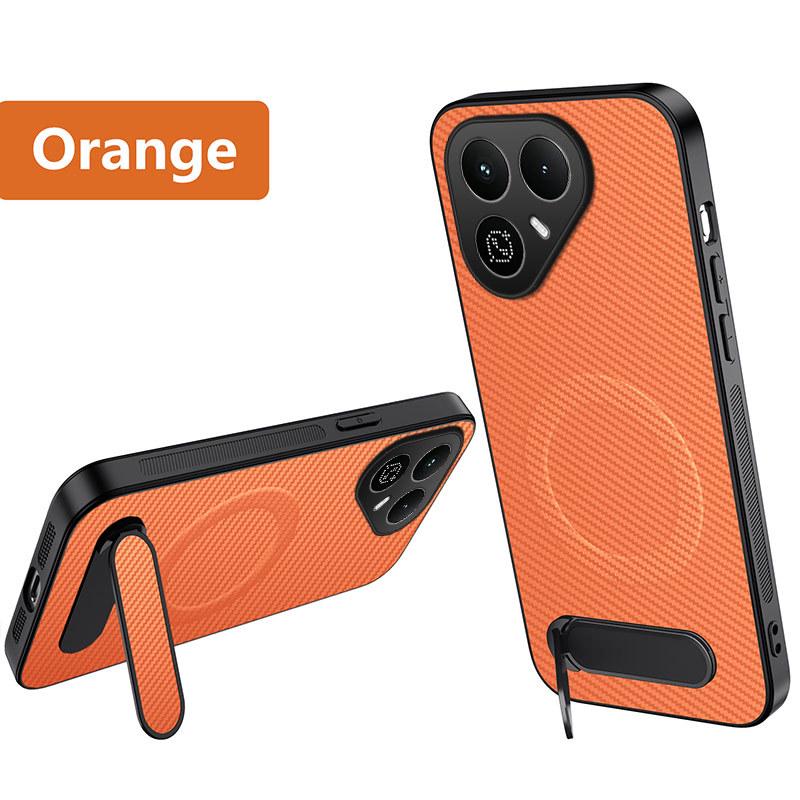 Чехол для телефона Tecno Pova8 5G из кожи с карбоновыми вставками, с защитой камеры и магнитом Magsafe