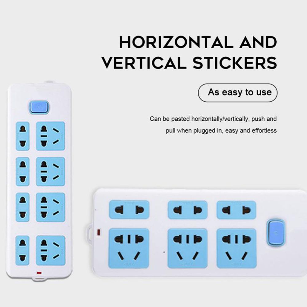 Seamless Punch-free Self-Adhesive Transparent Plug Fixer Plug Sticker Socket Holder