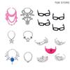 20PCS Universal Earrings Bracelets Crown For 1/6 Doll Accessories Fashion Set Girl's Doll Jewelry DIY Decoration Toy