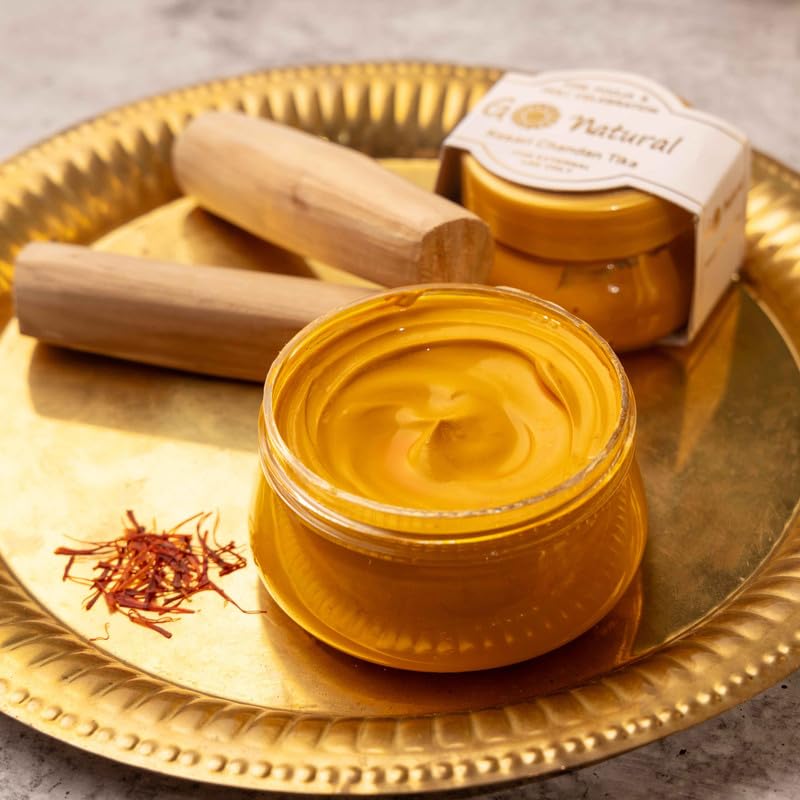 Go Natural Chandan Teeka | Natural and Herbal Sandalwood Paste for Holi, Festivals, Rituals, and Celebrations | 100g Pack