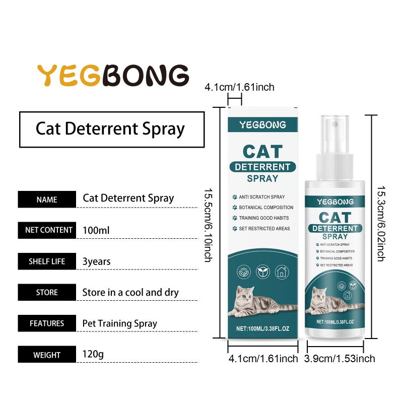 Cat and Dog Deterrent Spray 100ml Bitter Formula Prevents Chewing Furniture Protector Home Use