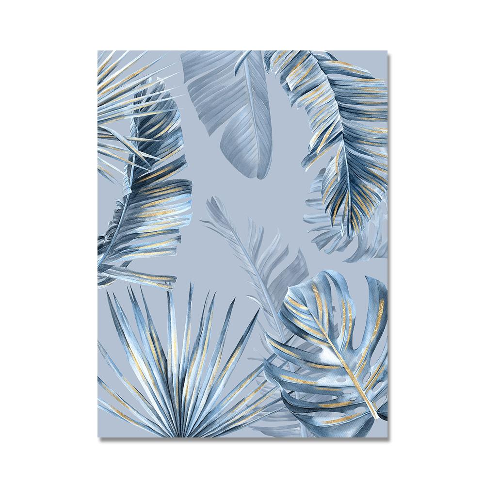 Абстрактные золотые пальмовые листья, постер, декор для комнаты, скандинавское растение, холст, картина, настенное искусство для гостиной, интерьер, домашний декор