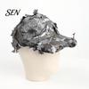 Concealment Cap for Hunting 3D Leafy Camouflage Cap, Tactical Hat, Adjustable Jungle Cotton Camo Peaked Men, Turkey Hunting, Training Head Size