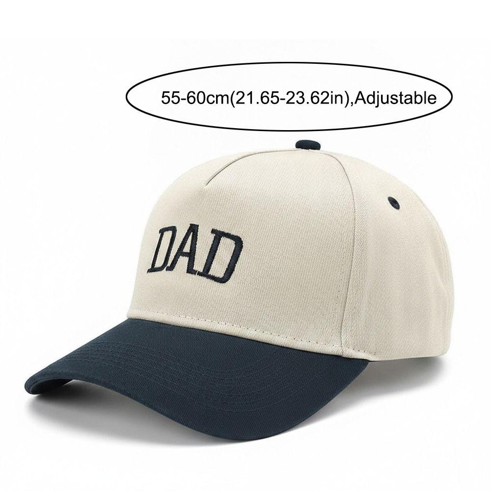 2pcs/set Letter Embroidered Mom Dad Baseball Cap Two-Tone Couple Cap Baseball Hats For Man Women