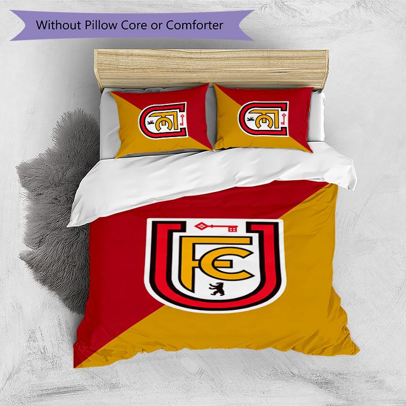 Union Berlin FC Printed 3PCS Bedding Set Breathable Duvet Cover with Pillowcases Decorative Bed Linen for Bedroom Home