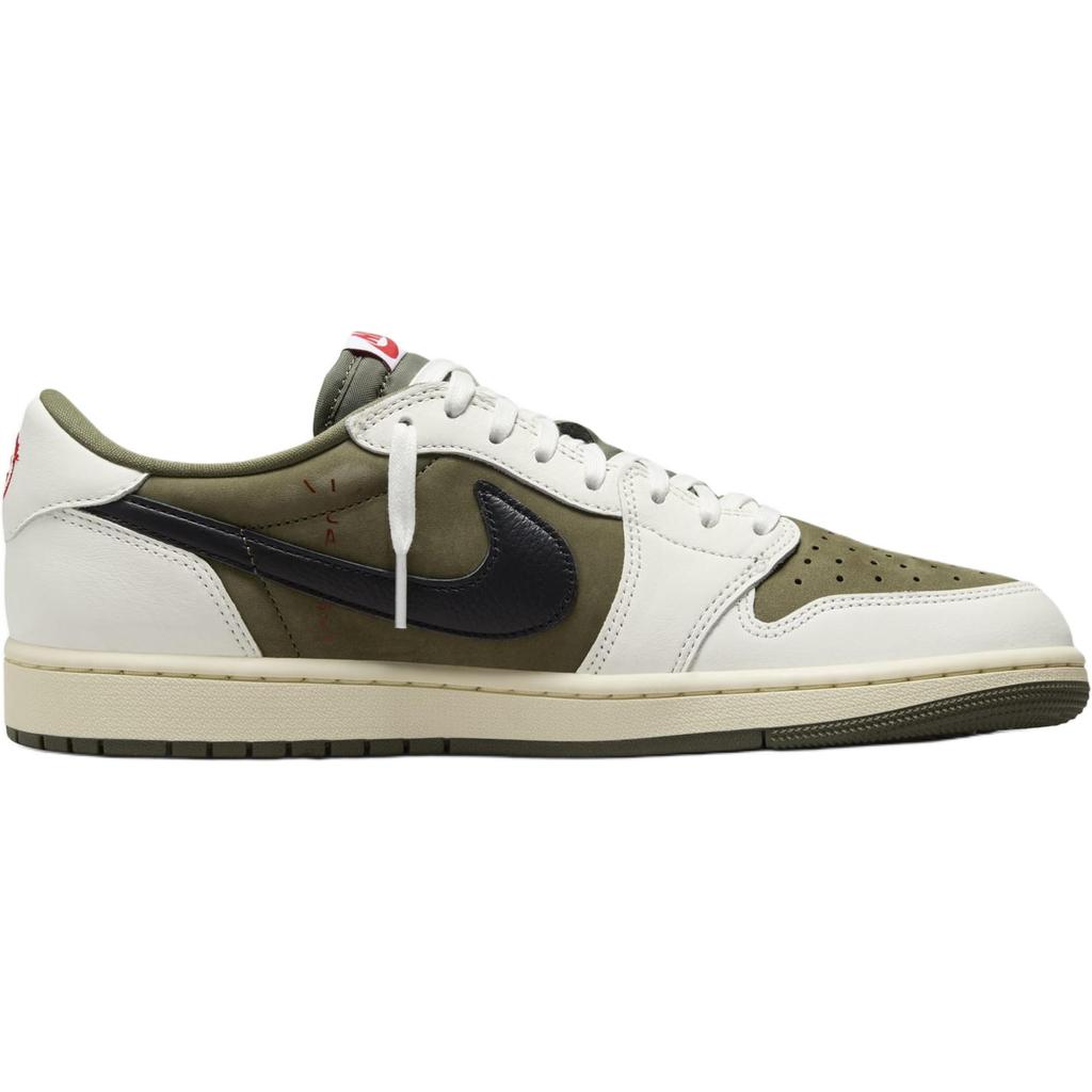 Кроссовки Travis Scott x Air Jordan 1 Retro Low OG SP PS Reverse Olive / Medium Olive Kids Green Black Sail DO5442-200