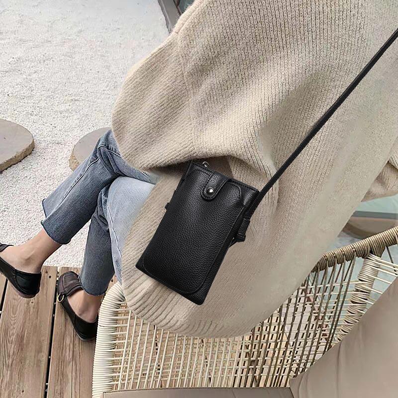 New Fashion Trendy Bag Women's Temperament Crossbody Bag Versatile Mini One-shoulder Genuine Leather Women's Bag Mobile Phone Bag