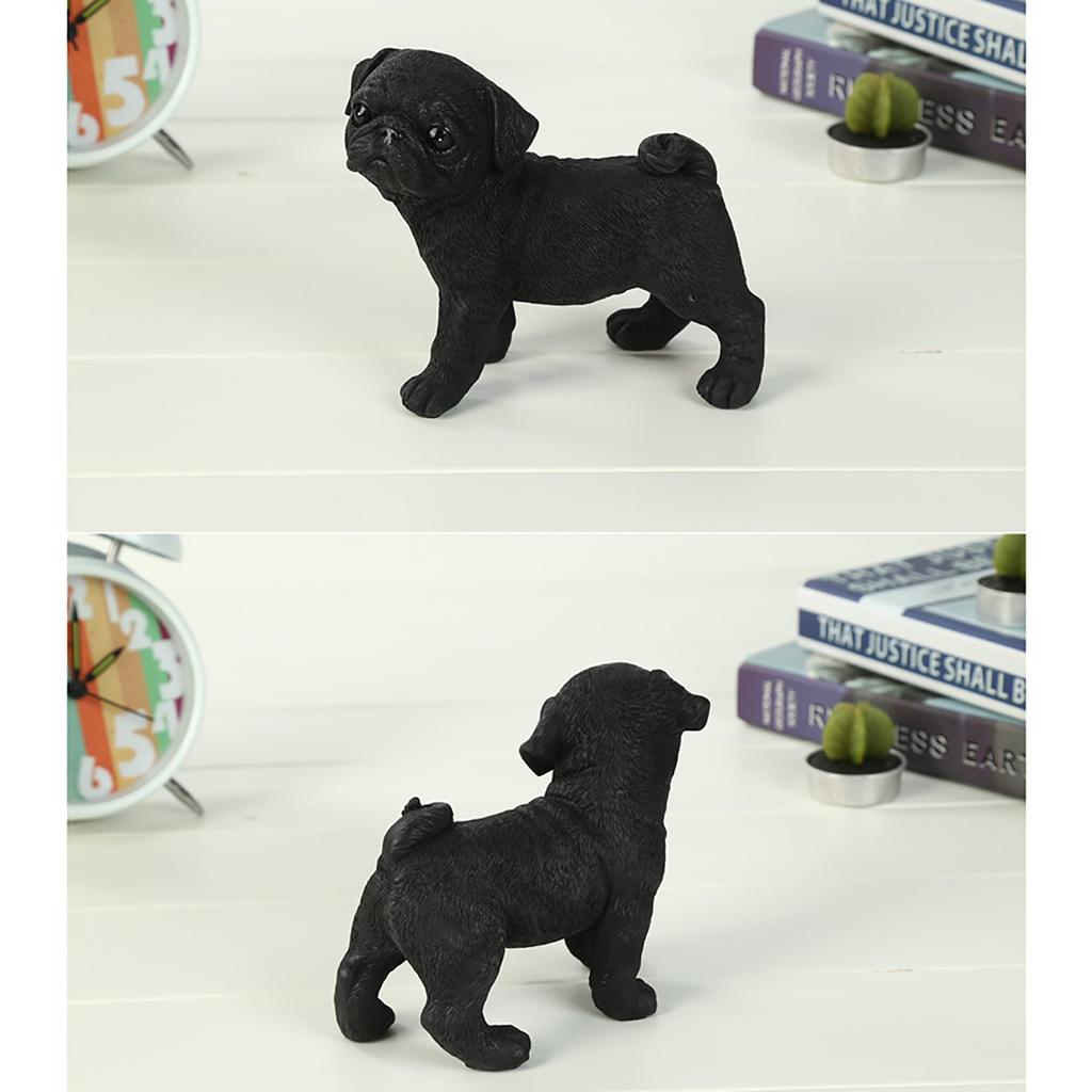 Pug Dog Statue Decoration Ornaments,Birthday Gifts Resin Craft Jewelry