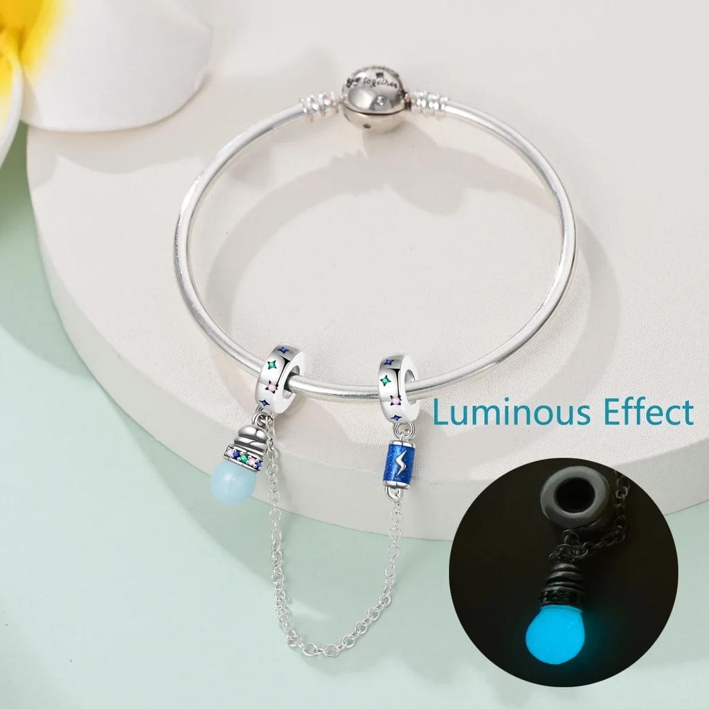 Женский оригинальный браслет, ювелирные украшения, подарок своими руками, шармы, бусины, медь, серия «Религия», ангел-хранитель, крест, предохранительная цепочка, шармы-бусины