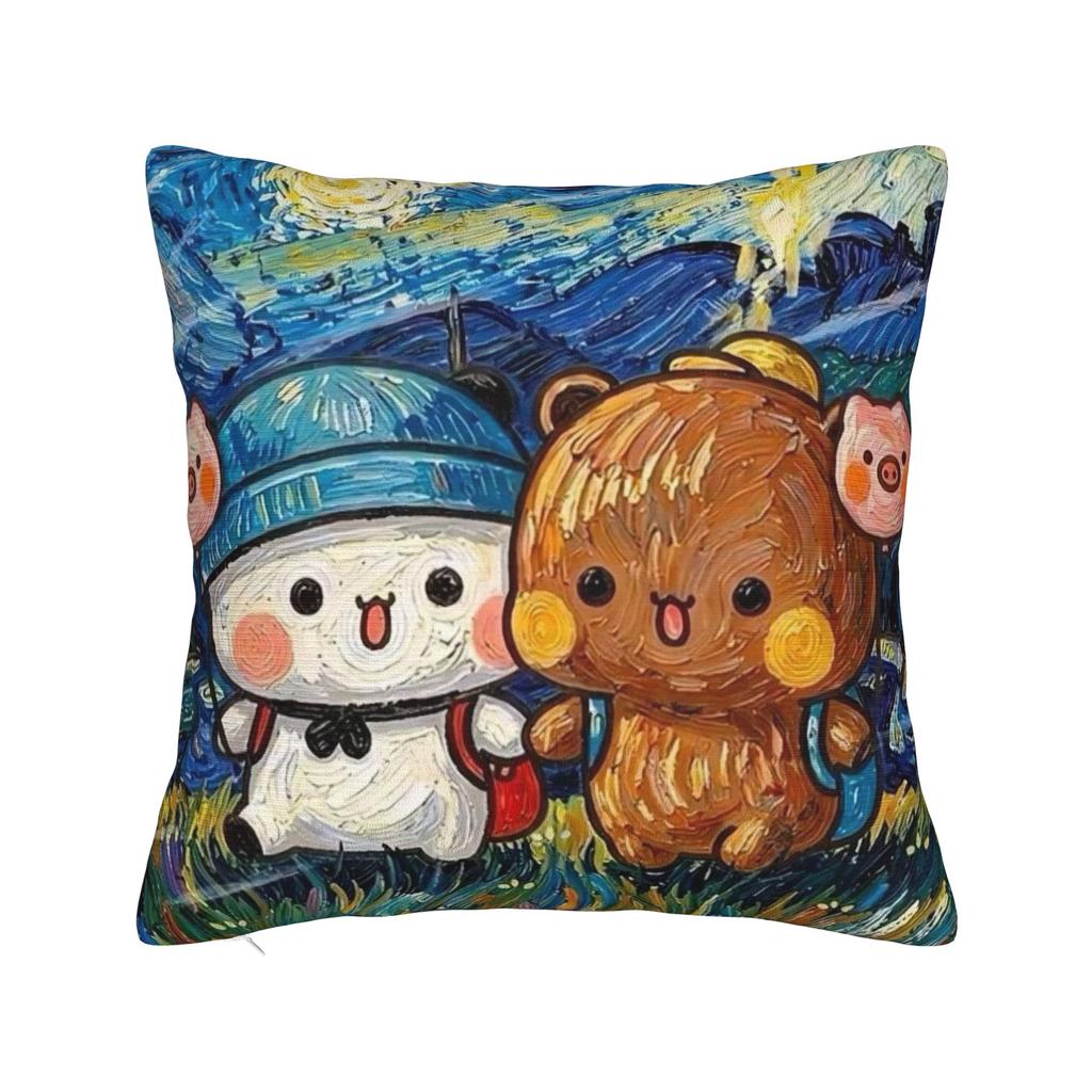 Pillow Cover 3D Print Kawaii Bubu & Dudu Retro Trendy Pillow Case For Living Room Chair Pillowcases
