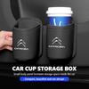 For Citroen Car Door Cup Holder Leather Automotive Drink Rack Storage Bin C4 C3 C5 C1 C2 C6 VTS C4L DS3 DS4 DS5 Grand Berlingo