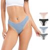 Women's Seamless Cotton Thong: Breathable, Low-Waist, Invisible, Knitted Support