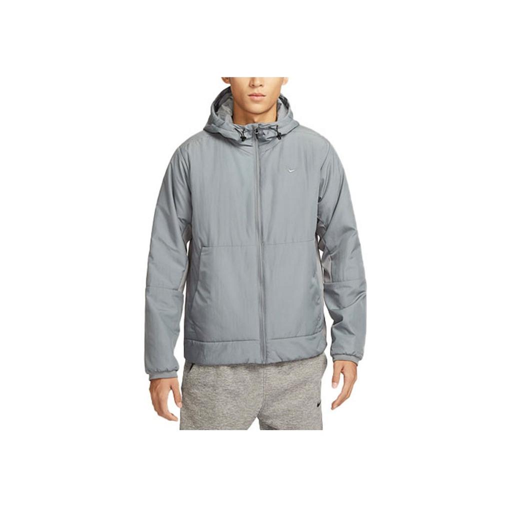 Nike Куртка мужская Unlimited Therma-FIT Solid Color Casual Running warm с капюшоном Smoke-Grey FB7545-084
