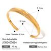 Unisex 18K Gold Plated Stainless Steel Trendy Chain Link Bracelet White Cubic Zirconia Waterproof Opening Bangles Gift Jjguoyi