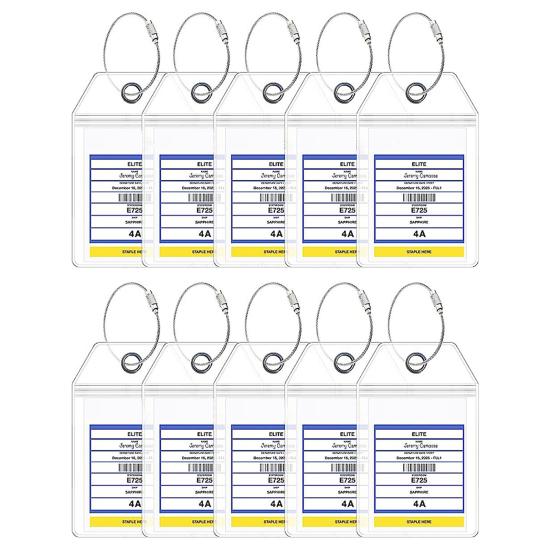 10 шт. круизная багажная бирка с петлей, широкий держатель багажной бирки Cruise Essentials, бирка с уплотнением на молнии, многоразовый водонепроницаемый держатель для круизных документов, карнавал