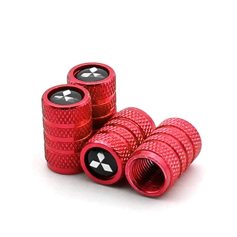 Car Valve Cap Decorative Dustproof Tire Valve Stem Caps For Mitsubishi outlander Sport Mirage Eclipse cross Pajero ASX Lancer