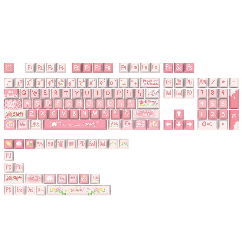 Колпачок для ключей из нектарина из ПБТ MOA/XDA/Cherry Profile, двойной колпачок для ключей, термосублимационная механическая клавиатура для индивидуальной настройки