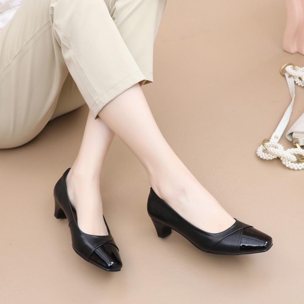 Туфли на высоком каблуке женские из натуральной кожи на низком каблуке женские кожаные туфли маленького размера кожаные туфли женские туфли на маленьком каблуке 4 см