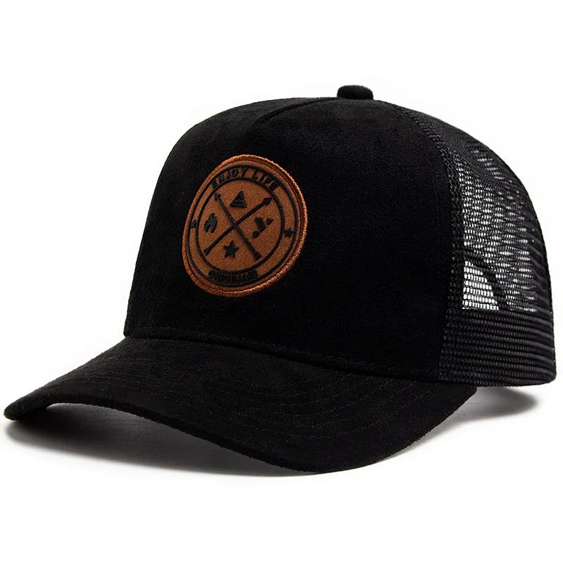 Летняя сетчатая бейсболка для женщин и мужчин, кепка-snapback, повседневная, дышащая, с буквенным значком, унисекс, хип-хоп, тракер, для активного отдыха, спортивная, папина кепка