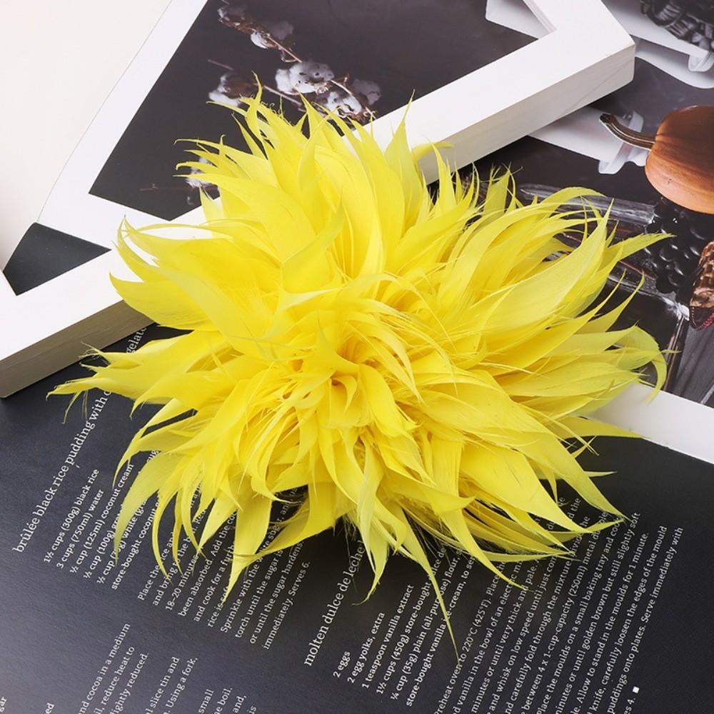 18-20cm Large Feather Flower DIY Feather Corsage Brooches Hair Accessories