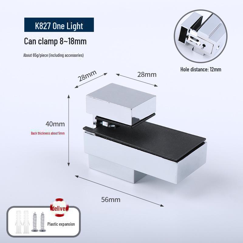 F-образный зажим для стекла Duckbill для ванной комнаты/кухни