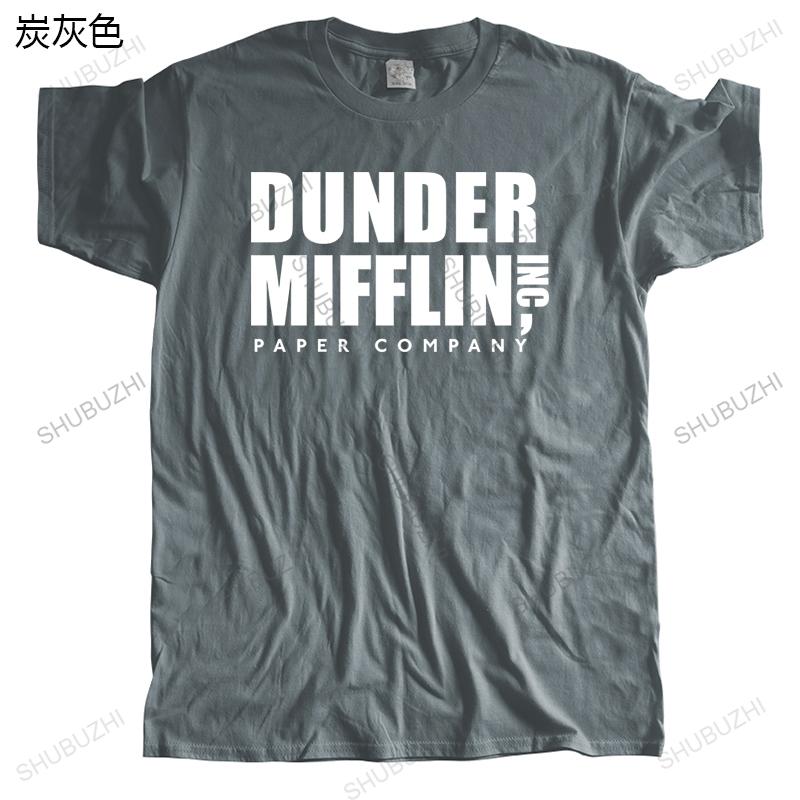 New Fashion T-shirt Cotton Tees Man Crew Neck T Shirt Dunder Mifflin Brand Top Tees Unisex Teeshirt Cotton Tshirt for Boys