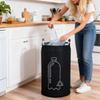 82L Wastewater Bottle Collector Bag Folding Dirty Clothes Basket  for Kitchen Office