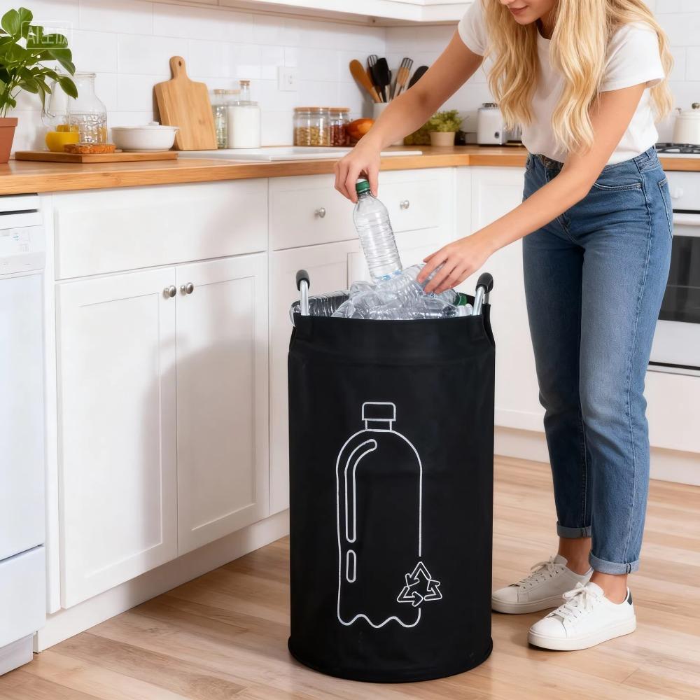 82L Wastewater Bottle Collector Bag Folding Dirty Clothes Basket  for Kitchen Office
