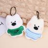 Stuffed Plush Dolls White Puppy Plush Pendant Bag Pendant Plush Toy Cartoon Key Chain  Unisex